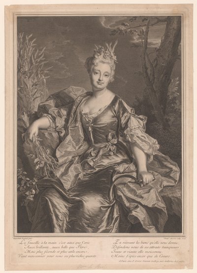 Ritratto di Marguerite Henriette de La Briffe Le Bret come Cerere da Claude Drevet