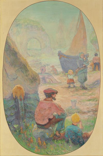 Pescatori a Etretat da Claude Emile Schuffenecker