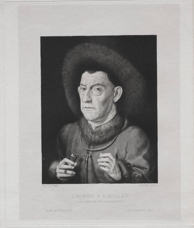 Uomo con un garofano da Claude Ferdinand Gaillard