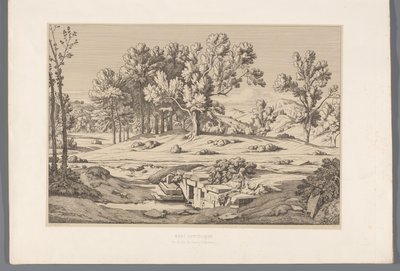 Paesaggio con vista sul monte Pentelikon da Claude Félix Théodore Caruelle d