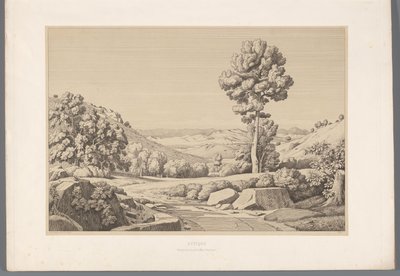 Paesaggio con strada da Claude Félix Théodore Caruelle d