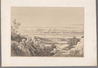 Paesaggio con vista sulle rovine di Corinto da Claude Félix Théodore Caruelle d