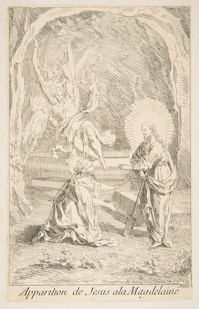 Cristo appare a Maria Maddalena da Claude Gillot, Jacques Gabriel Huquier