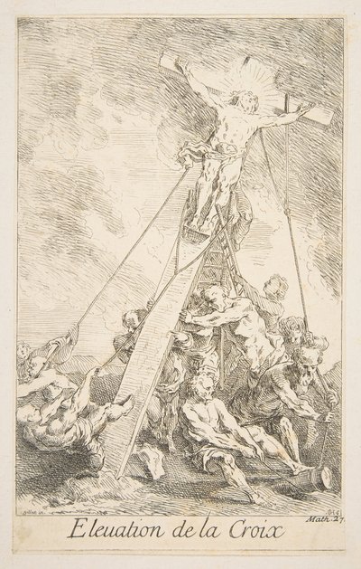 Elevazione della Croce da Claude Gillot, Jacques Gabriel Huquier