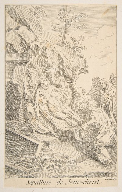 Sepoltura di Cristo da Claude Gillot, Jacques Gabriel Huquier