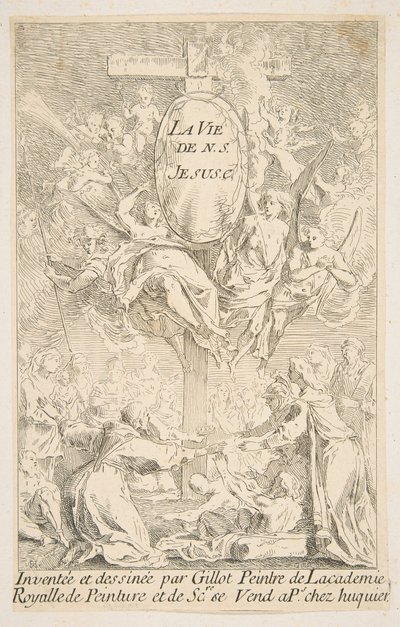 Frontespizio della serie La vita di Cristo da Claude Gillot, Jacques Gabriel Huquier
