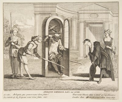 Arlecchino, Imperatore sulla Luna da Claude Gillot, Jacques Gabriel Huquier