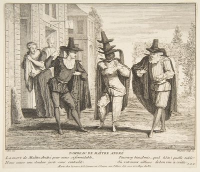La morte di Maitre Andre da Claude Gillot, Jacques Gabriel Huquier