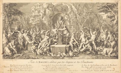 Festa di Bacco, celebrata da satiri e baccanti da Claude Gillot