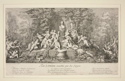 Festa di DIANA, disturbata dai Satiro da Claude Gillot