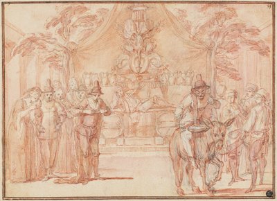 Scena da "La tomba del maestro André" da Claude Gillot