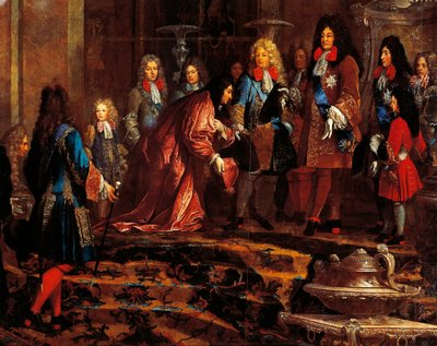 Luigi XIV riceve la sottomissione del Doge di Genova, maggio 1685 da Claude Guy Halle