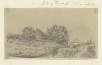 Paesaggio con un pagliaio e un gregge di pecore da Claude Henri Watelet