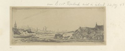 Paesaggio con una carrozza (serie: Recueil de quatre-vingt-cinq estampes originales) da Claude Henri Watelet