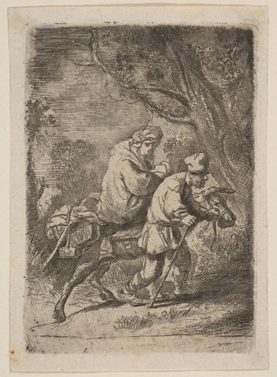 La Fuga in Egitto: Piccola Lastra da Claude Henri Watelet
