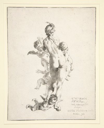 Senza titolo (nudo femminile con putti) da Claude Henri Watelet