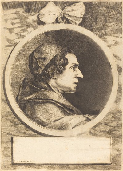 Ritratto di un abate da Claude Henri Watelet after Charles Nicolas Cochin II