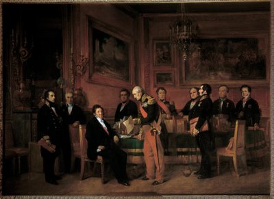 Consiglio dei Ministri al Palazzo delle Tuileries, il Maresciallo Soult presenta a Luigi Filippo I la legge di reggenza il 15 agosto da Claude Jacquand
