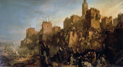 La cattura di Gerusalemme da parte di Jacques de Molay nel 1299 da Claude Jacquand
