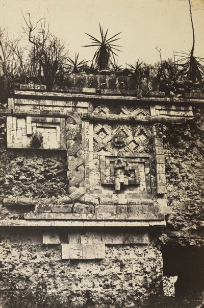 Il convento, Uxmal, 1860 da Claude Joseph Désiré Charnay
