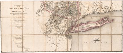 Mappa corografica della provincia di New York di Sauthier [Parte inferiore della mappa] da Claude Joseph Sauthier