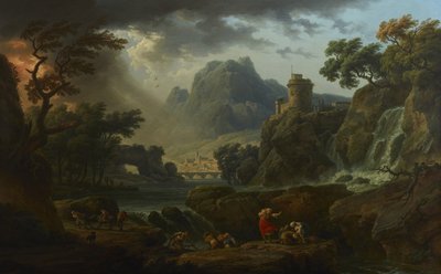 Paesaggio montano con tempesta in arrivo da Claude Joseph Vernet