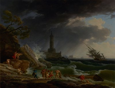 Tempesta su una costa mediterranea da Claude Joseph Vernet
