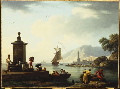 Una vista del porto di Genova, 1773 da Claude Joseph Vernet