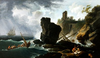 Scena costiera italiana classica da Claude Joseph Vernet