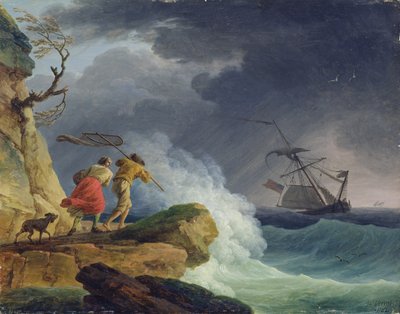 Scena costiera in una tempesta, 1782 da Claude Joseph Vernet