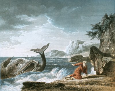 Giona vomitato dalla balena sulla terraferma da Claude Joseph Vernet