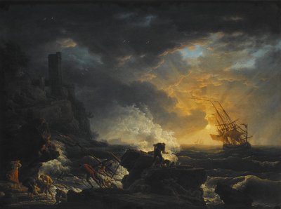 Naufragio, seconda metà del XVIII sec. da Claude Joseph Vernet