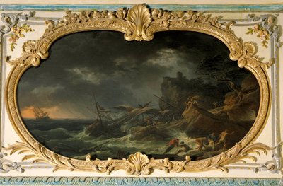 Le quattro parti del giorno: il Sud o la Tempesta. Navi durante un naufragio in un mare secco. Dipinto di Joseph Vernet (1762) da Claude Joseph Vernet