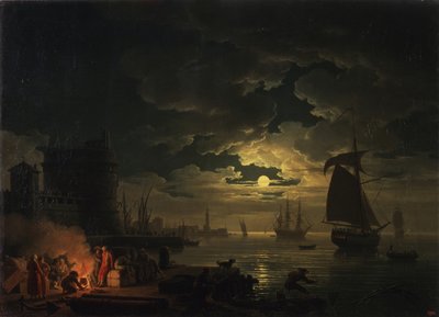 Il porto di Palermo al chiaro di luna, 1769 da Claude Joseph Vernet