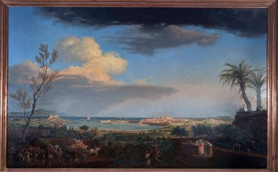 Il porto di Antibes in Provenza visto dalla costa da Claude Joseph Vernet