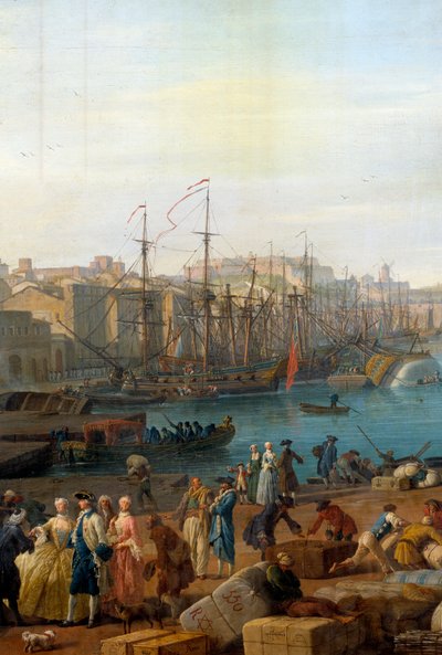 Il porto di Marsiglia nel XVIII secolo (dettaglio) da Claude Joseph Vernet