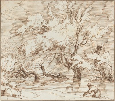 Alberi riflessi in un ruscello da Claude Joseph Vernet