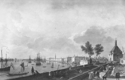 Veduta del porto di Bordeaux visto dal Chateau Trompette da Claude Joseph Vernet