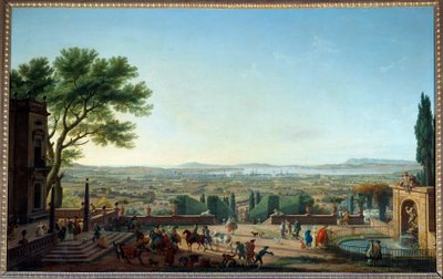 Veduta del porto e della città di Tolone (dettaglio) da Claude Joseph Vernet