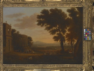 Paesaggio con il Padre di Psiche che Sacrifica al Tempio Milesiano di Apollo da Claude Lorrain (1600 82)