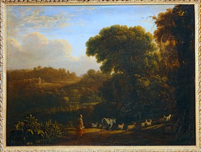 Paysage au soleil couchant - Paesaggio con sole al tramonto ... da Claude Lorrain (1600 82)