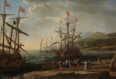 Le donne troiane incendiano la loro flotta da Claude Lorrain