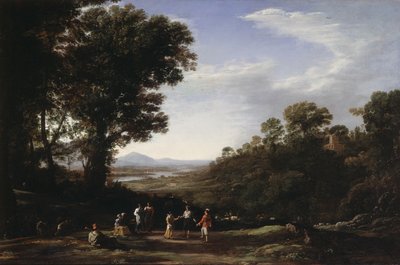 Gente del villaggio che balla, fine anni 1630 (olio su tela) da Claude Lorrain (1600-82)