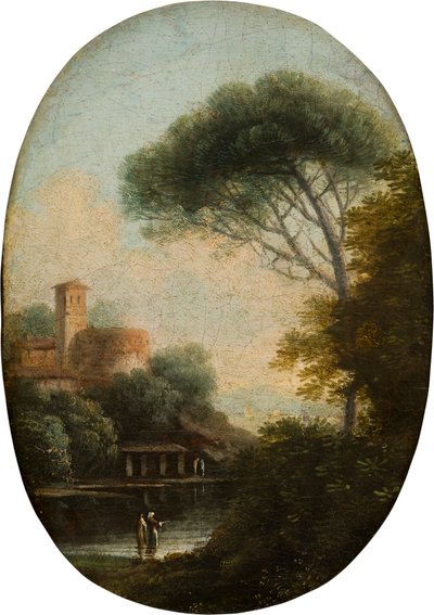 Paesaggio lacustre boscoso, c.1620-82 da Claude  Lorrain
