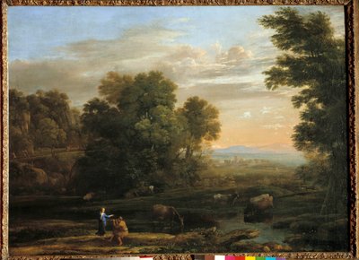 Paesaggio con pastore che suona il flauto da Claude Lorrain