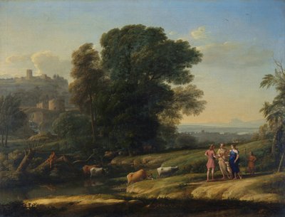 Paesaggio con Cefalo e Procri riuniti da Diana da Claude Lorrain