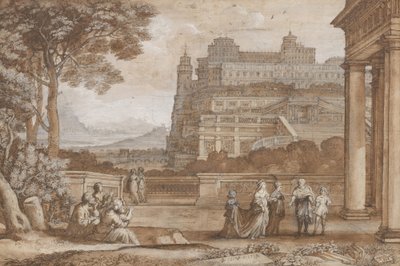 La Regina Ester si Avvicina al Palazzo di Assuero da Claude Lorrain (1600 82)
