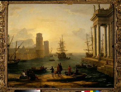 Porto marittimo, effetto nebbia da Claude Lorrain
