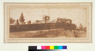 Veduta del Belvedere e delle fortificazioni del Vaticano da Claude Lorrain