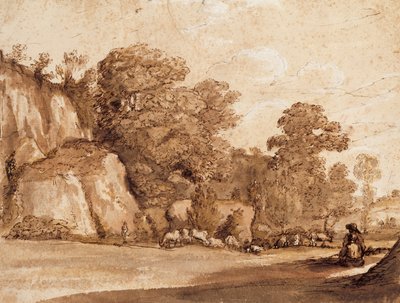 Un pendio roccioso da Claude Lorrain